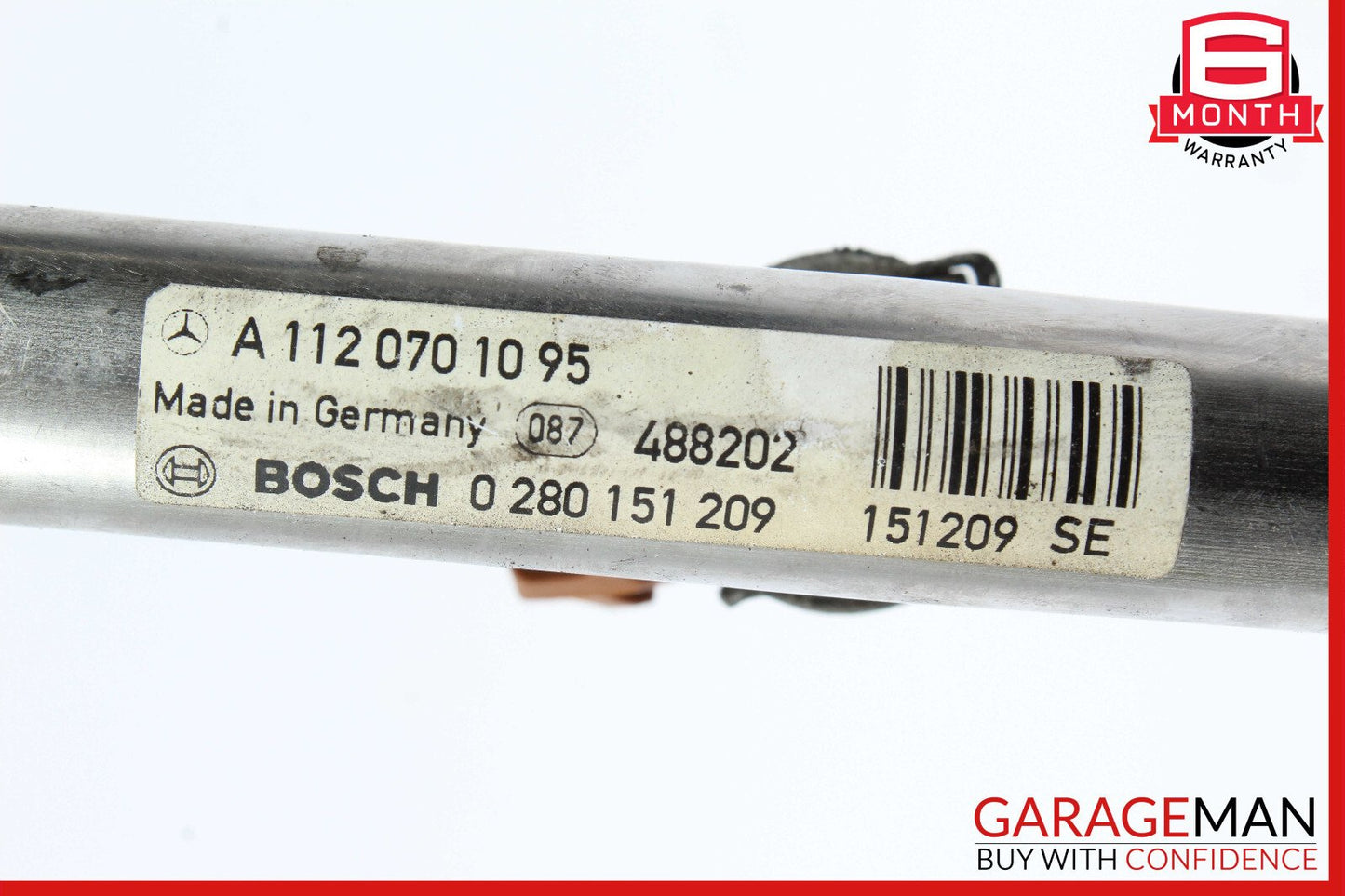 03-06 Mercedes W163 ML350 S350 Fuel Injection Rail Line w/ Injectors 1120701095