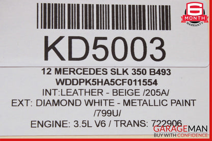 2012 Mercedes R172 SLK250 SLK350 Front Right Passenger Side Door Control Module