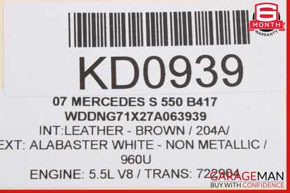 Mercedes W221 S550 S63 E550 Active Lane Assist Front Camera 0009050338 OEM