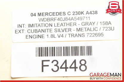 05-07 Mercedes W203 C230 C320 Left Driver Side Headlight Lamp Halogen OEM