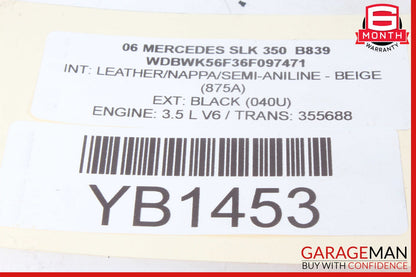 06-11 Mercedes R171 SLK350 SLK280 Rear Left or Right Axle CV Half Shaft OEM