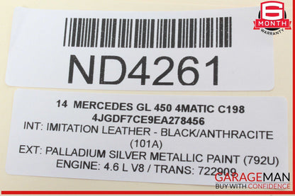 12-20 Mercedes X166 GL450 4MATIC Front Right Side Seat Control Module OEM