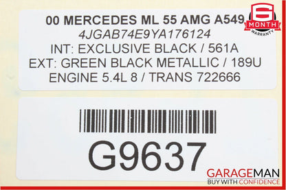 00-05 Mercedes W163 ML320 ML55 AMG Sport Right Side Skirt Rocker Moulding Green