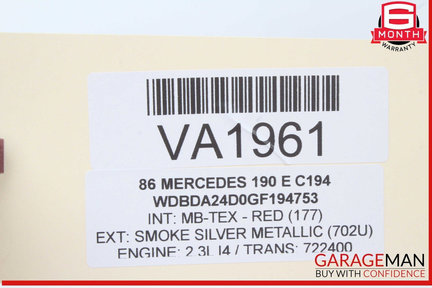 84-93 Mercedes W201 190E 190D Rear Left or Rear Right Rearward Upper Control Arm