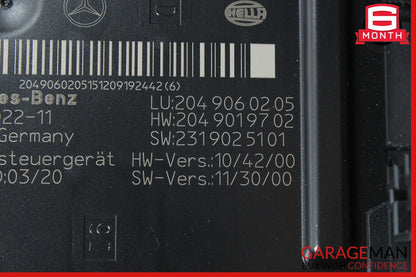 12-14 Mercedes W204 C350 C250 C63 AMG Rear SAM Module Relay Fuse Box Assembly
