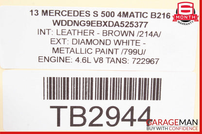 11-14 Mercedes W221 S500 S550 CL550 A/C AC Air Conditioning Compressor Pump OEM