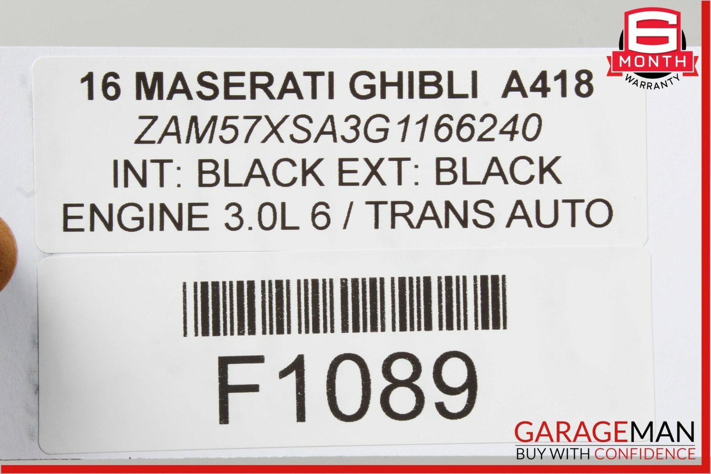 14-17 Maserati Ghibli Rear Bumper Reinforcement Impact Crash Bar Rebar