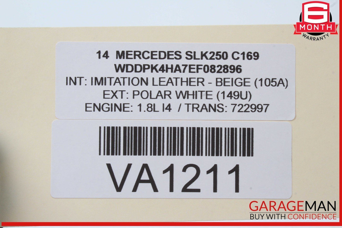 12-20 Mercedes R172 SLK250 SLC300 Door Airbag Right Passenger Side 1728602602