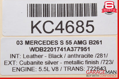 03-06 Mercedes W220 S55 AMG E500 Central Locking Vacuum Pump Tank 2118000019 OEM