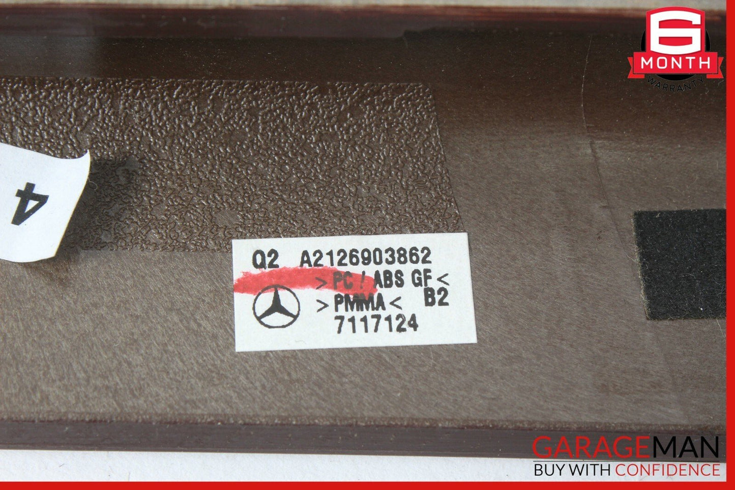 10-16 Mercedes W212 E350 E400 E500 Left Side Center Console Trim Strip Wood OEM