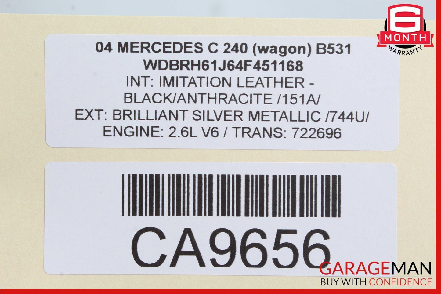 01-07 Mercedes W203 C240 C230 Front Left Side Suspension Lower Control Arm OEM