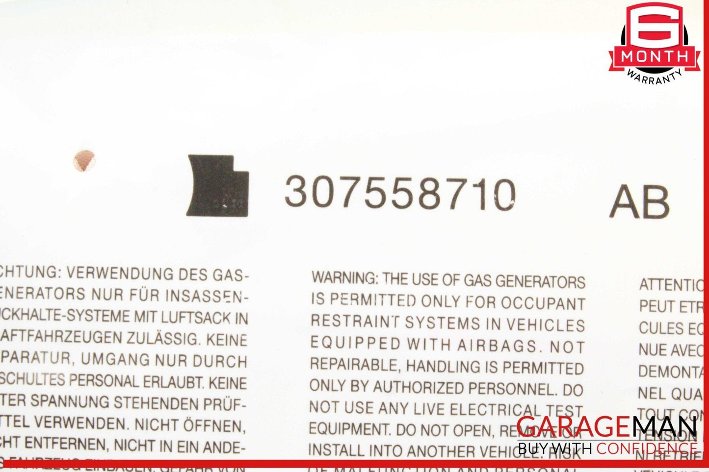 12-14 Mercedes W204 C250 CGI Front Right Passenger Side Dash Airbag Air Bag OEM