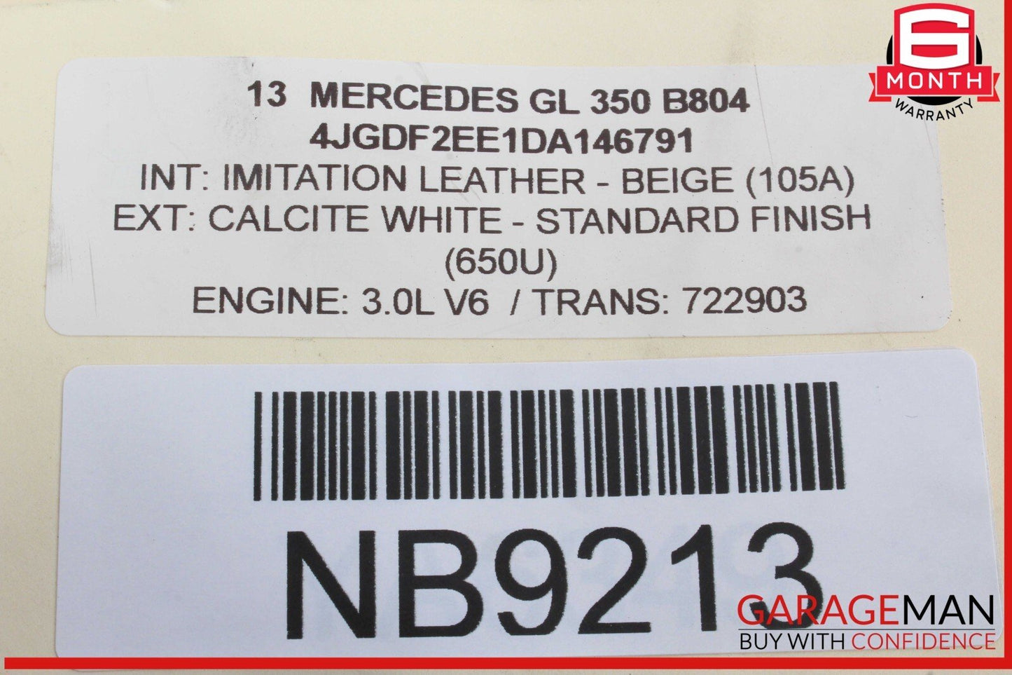 12-19 Mercedes X166 GL350 GLS550 Front Right Side Seat Belt Seatbelt Beige OEM