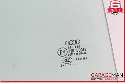 12-18 Audi A6 S6 Rear Right Passenger Side Door Window Glass OEM