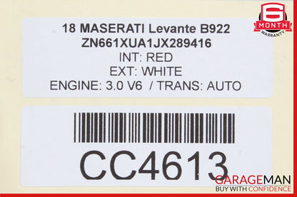 17-22 Maserati Levante M161 Front Left Driver Side Door Shell White OEM