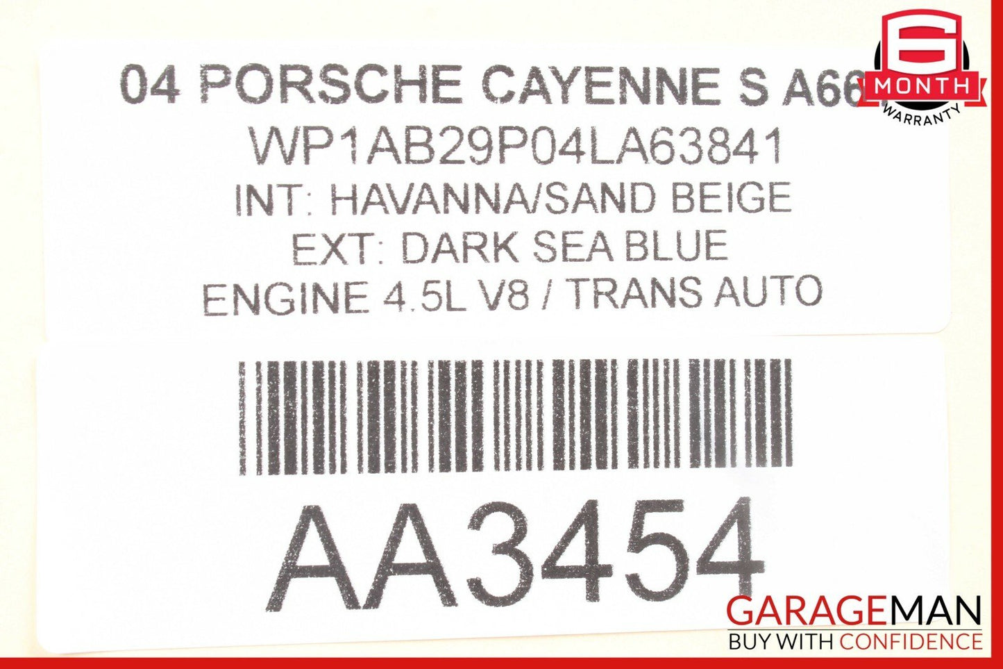 03-10 Porsche Cayenne 955 957 Rear Right Seat Headrest Head Rest Sand Beige OEM