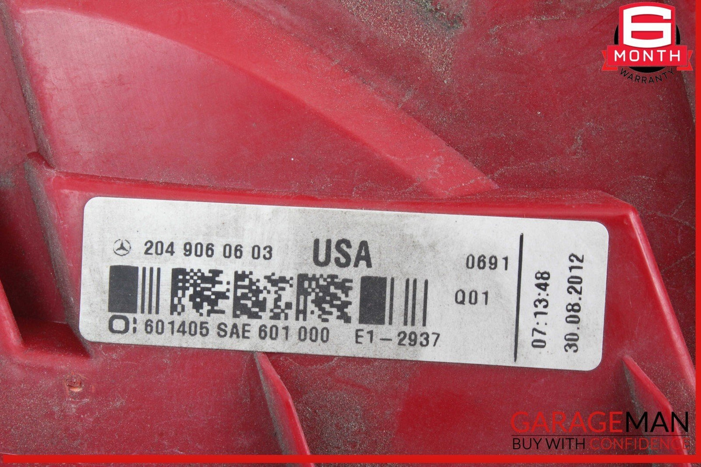 12-14 Mercedes W204 C250 C350 Rear Left Driver Side Taillight Tail Light Lamp