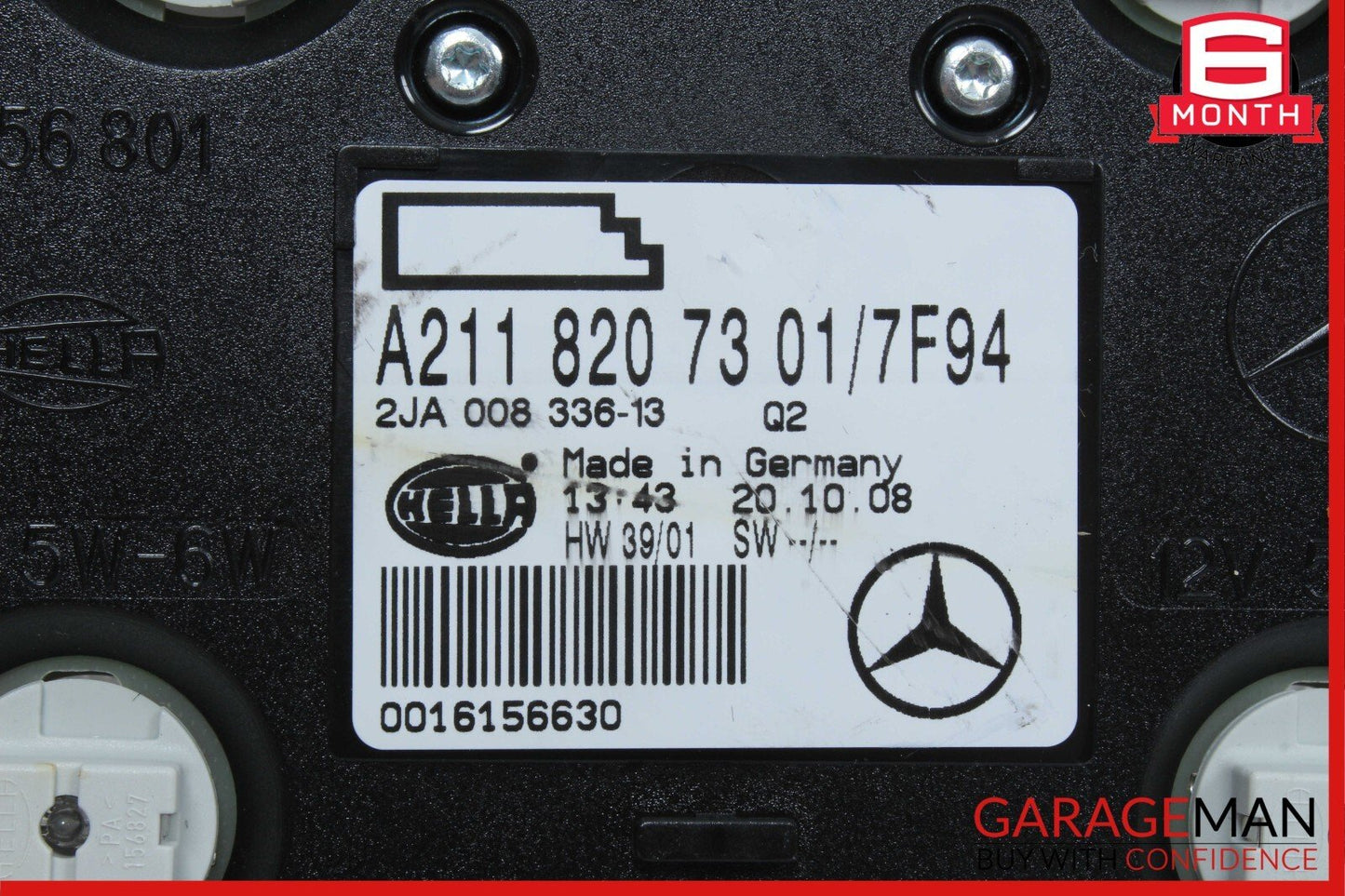 06-11 Mercedes W211 E350 CLS350 CLS550 Rear Overhead Dome Light Reading Map Grey