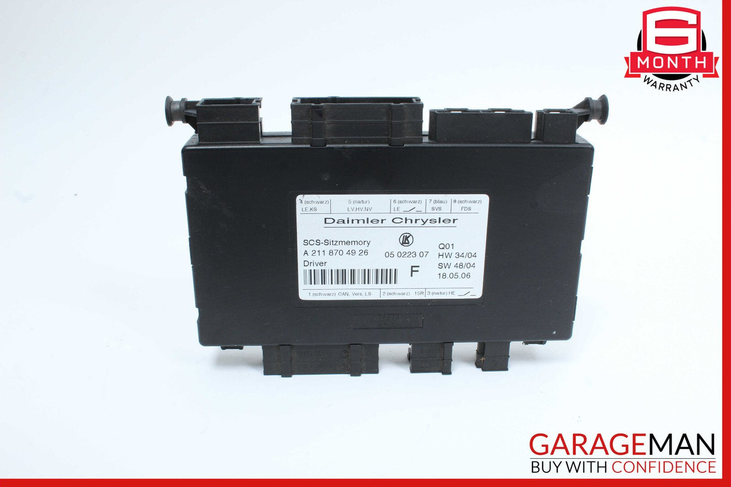 03-12 Mercedes W219 CLS550 GL350 E350 Seat Control Module Left Side OEM