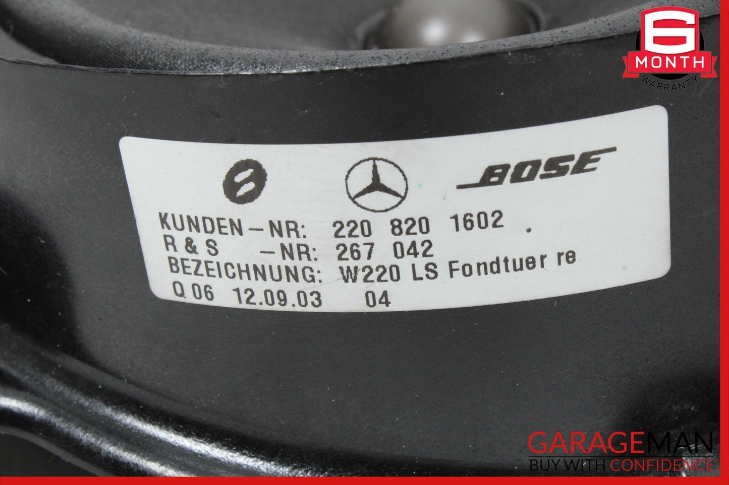 00-06 Mercedes W220 S55 AMG S600 Rear Door Audio Sound Speaker Set of 2 Pc OEM