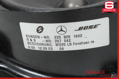 00-06 Mercedes W220 S55 AMG S600 Rear Door Audio Sound Speaker Set of 2 Pc OEM