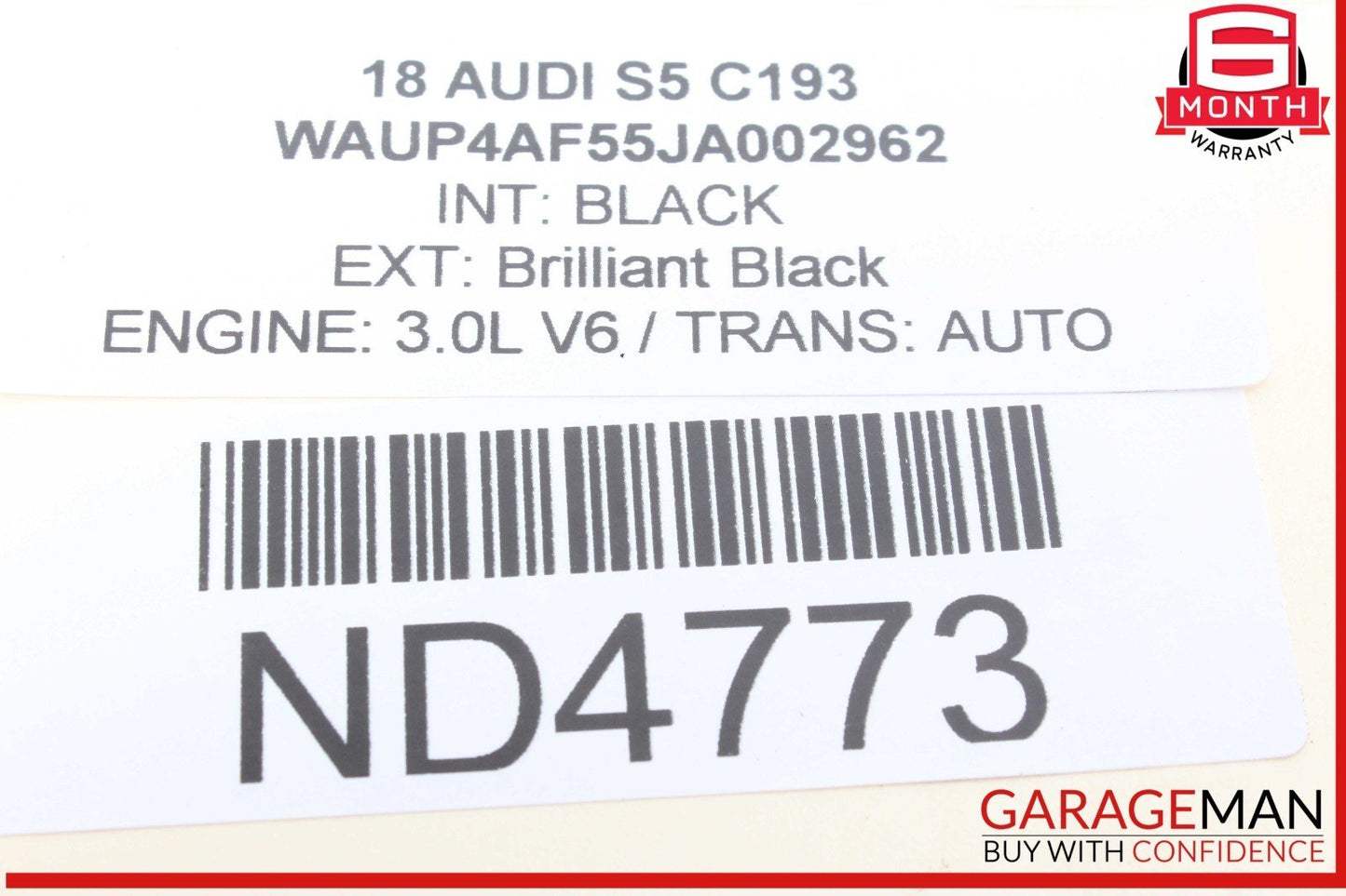 18-24 Audi S5 RS5 Rear Right Passenger Side CV Axle Driveshaft 8W0501204F OEM