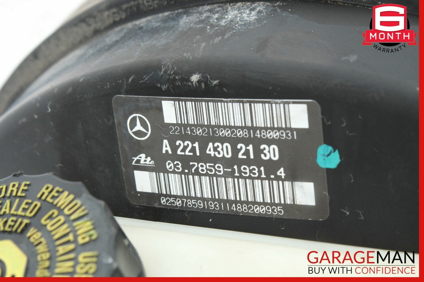 07-09 Mercedes W216 CL550 S550 Power Brake Booster Master Cylinder Reservoir OEM
