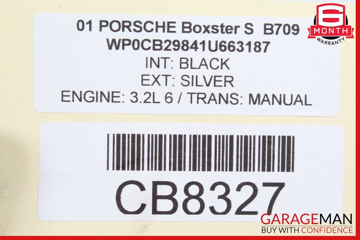 97-04 Porsche Boxster 986 Front Right Passenger Side Exterior Door Handle Assy