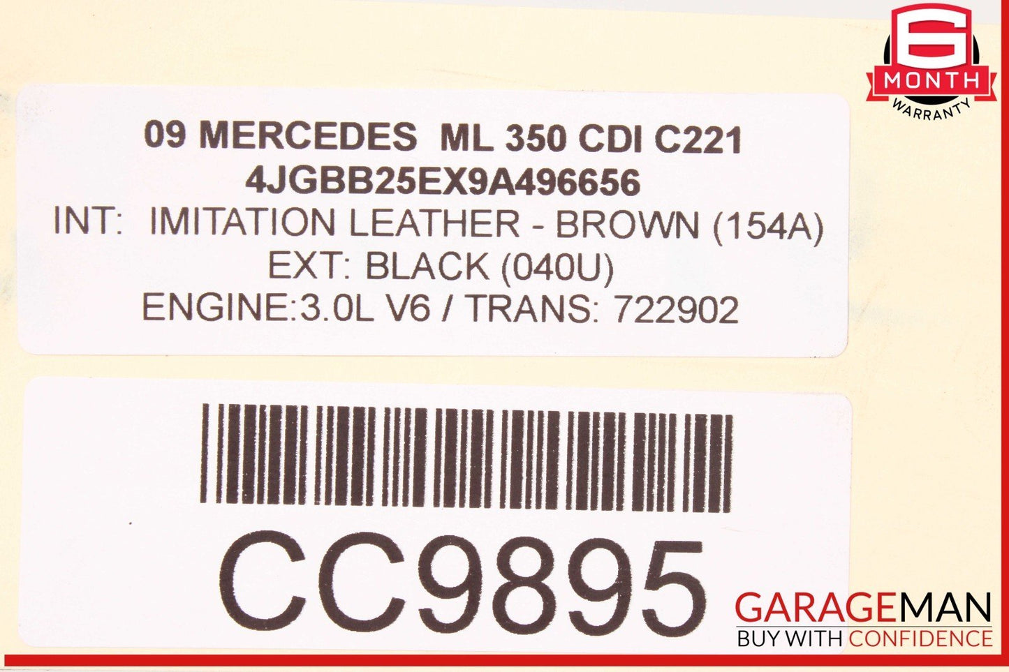 06-12 Mercedes W164 ML350 GL450 Front Right Side Headlight Support Bracket OEM