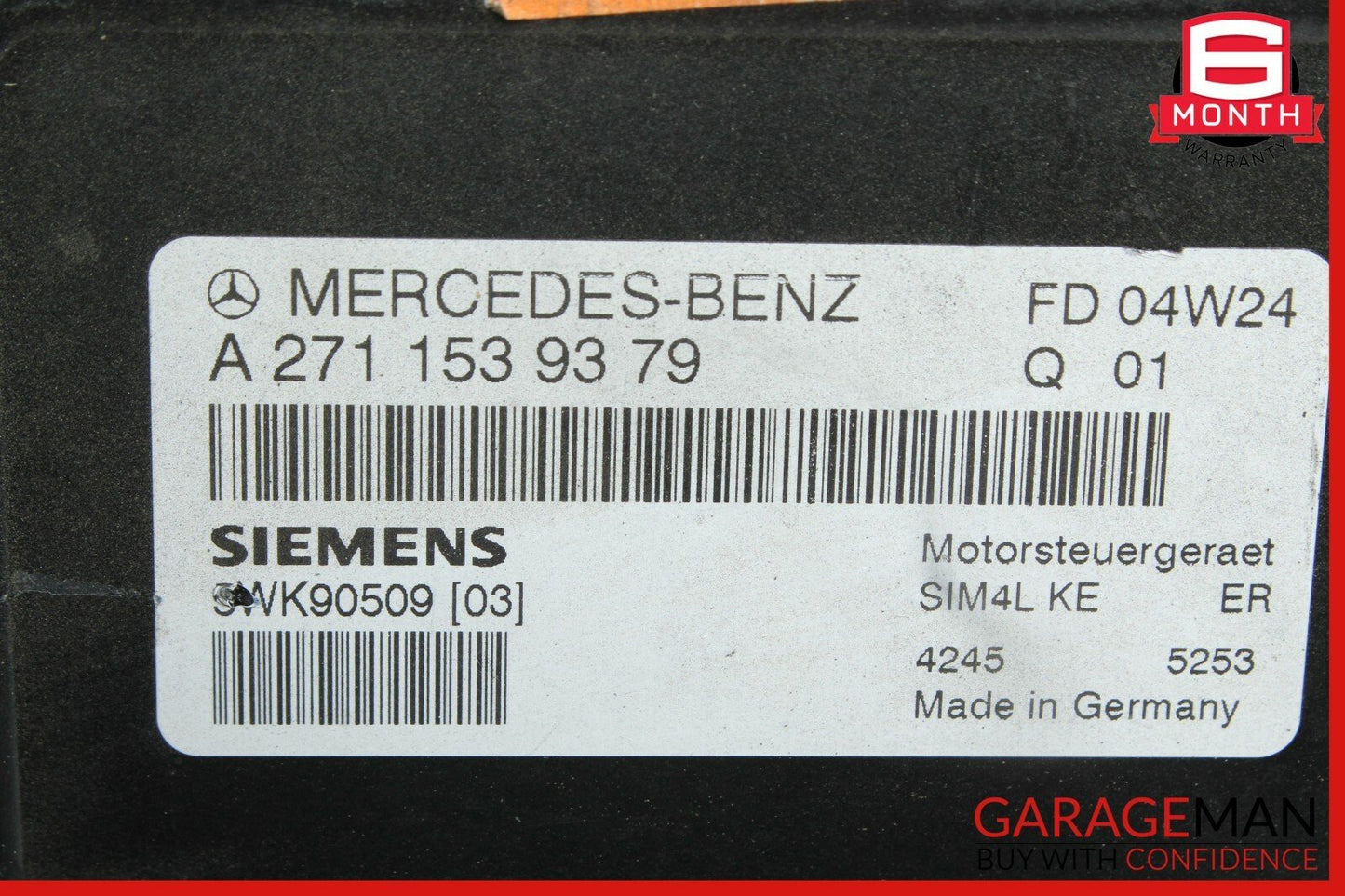03-07 Mercedes W203 C230 1.8L ECU ECM Engine Computer Control Module Unit OEM