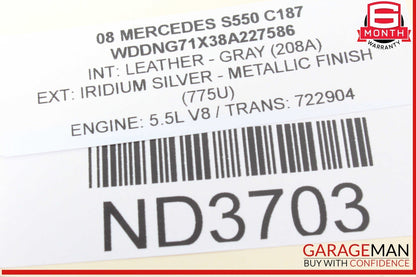 07-13 Mercedes W221 S550 S63 Front Left Driver Side Under Seat Control Unit OEM