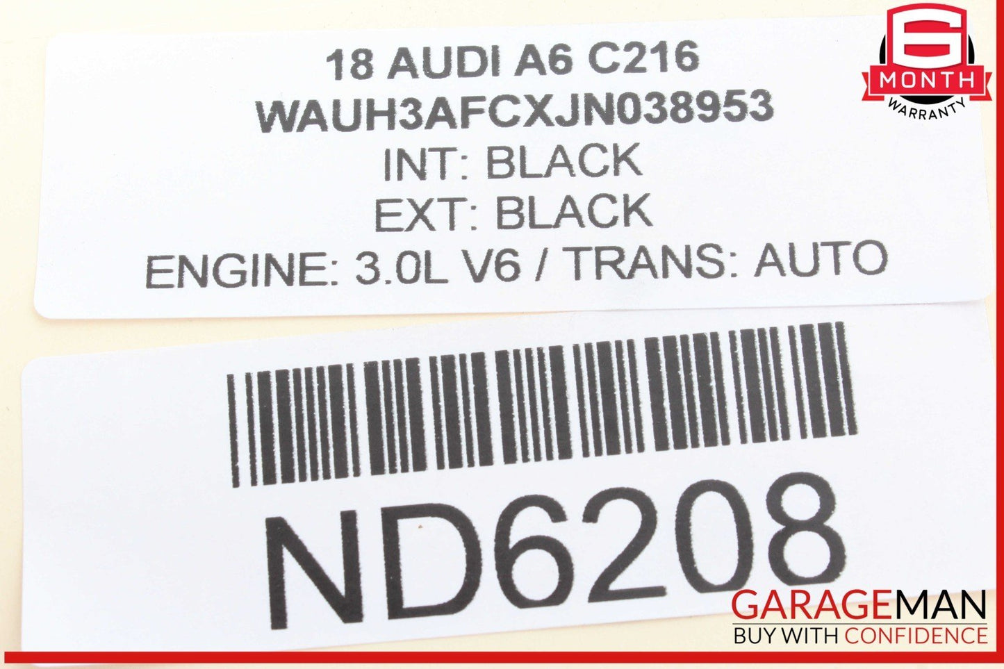 09-18 Audi A6 A7 S4 A4 Rear Right Passenger Side Upper Control Arm 8K0505324H