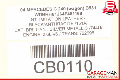 Mercedes W203 C240 CLK350 Rear Left or Right Side Upper Control Arm OEM