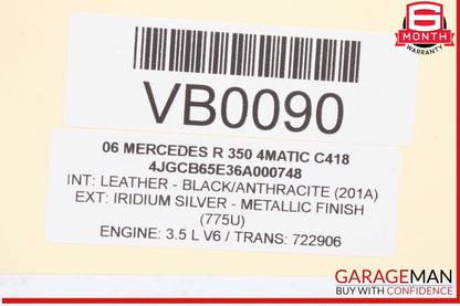 06-13 Mercedes W251 R350 4MATIC Panoramic Sunroof Sun Roof Motor 1648201442 OEM