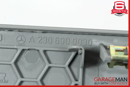 03-12 Mercedes R230 SL500 SL550 Rear Deck Speaker Cover Trim Panel Grey OEM