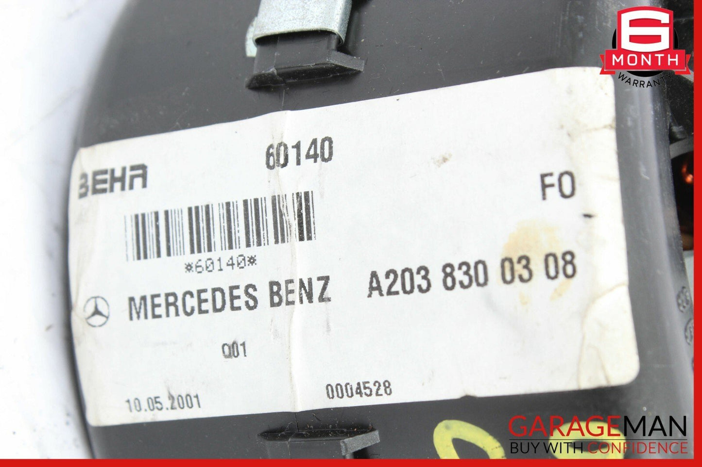 01-09 Mercedes W209 CLK500 C320 Rear AC A/C Heater Blower Motor Fan Assembly