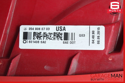 12-14 Mercedes W204 C350 C250 C300 Rear Right Passenger Side Tail Light Lamp LED