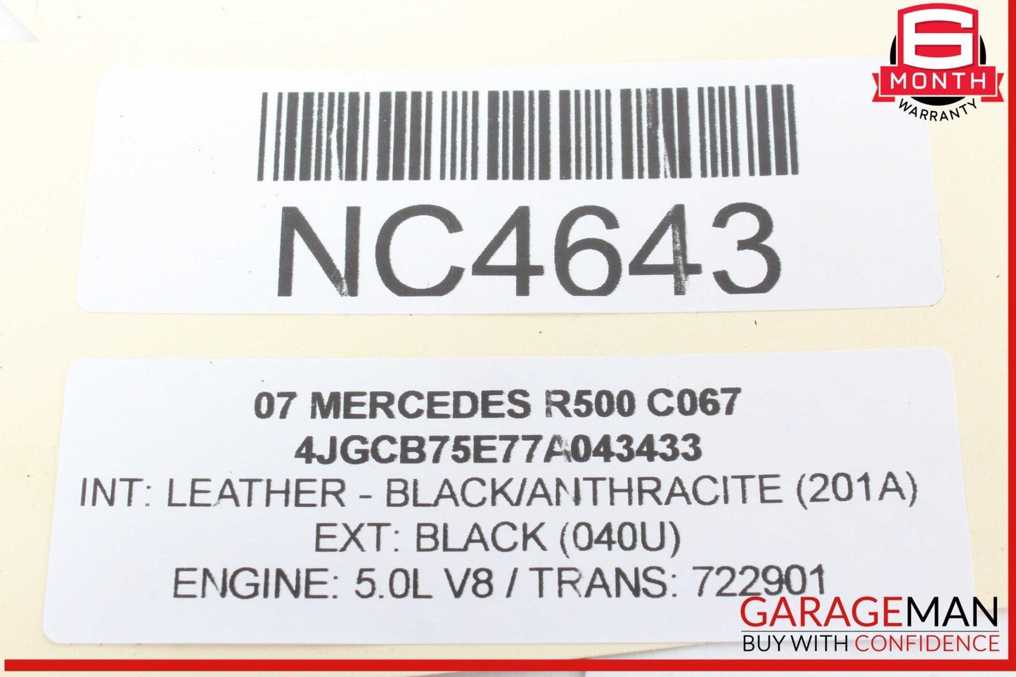 06-13 Mercedes W251 R500 R350 ML350 Interior Rear View Mirror OEM
