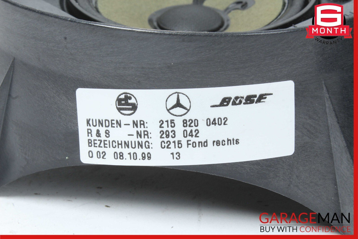 00-06 Mercedes W215 CL500 Rear Door Audio Speaker Tweeter Speakers Set of 2 Pc