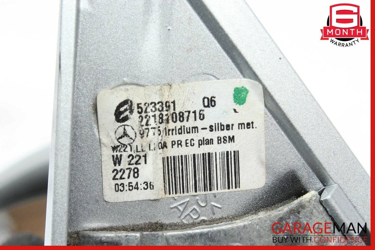 07-09 Mercedes W221 S550 S600 Front Left Side Mirror Door Rear View Silver