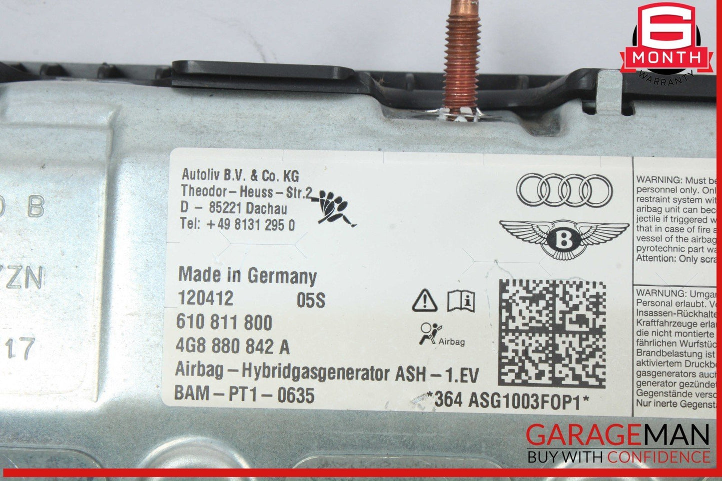 12-18 Audi A7 A6 Front Right Dashboard Panel Knee Airbag Air Bag 4G8880842A OEM