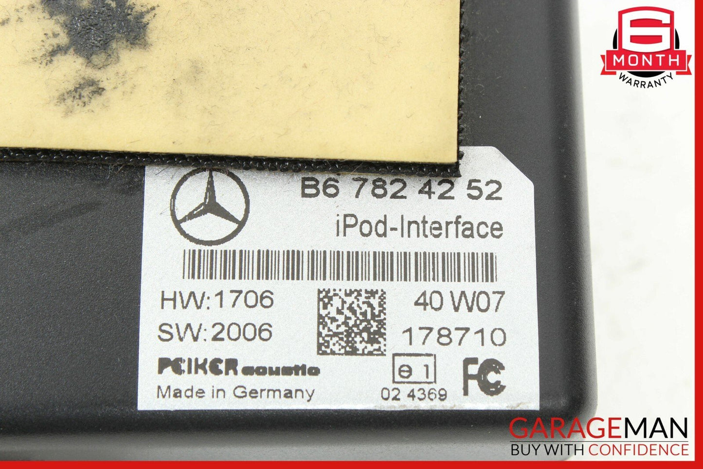 07-09 Mercedes W211 E350 S550 CL65 AMG Ipod Interface Control Module B67824252