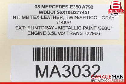 03-09 Mercedes W211 E320 E500 Rear Left Driver Side Exterior Door Handle OEM