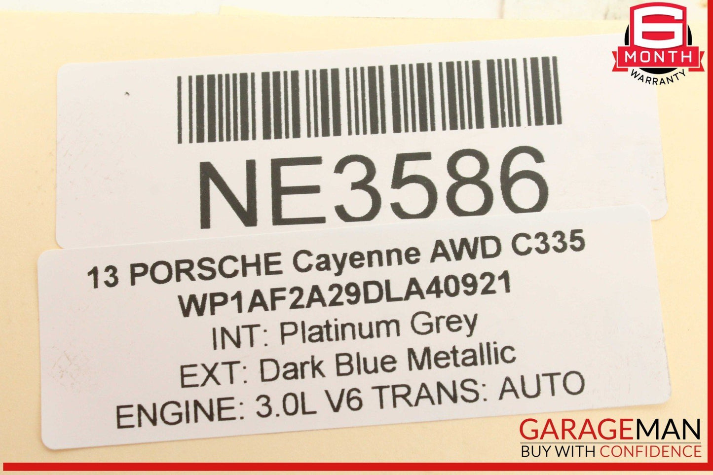11-18 Porsche Cayenne 958 AWD AC A/C Air Conditioning Suction Hose Tube Line OEM