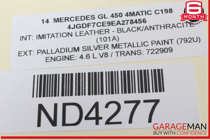 12-20 Mercedes X166 GL450 4MATIC Top Shark Fin Antenna Roof GPS 2128201775 OEM