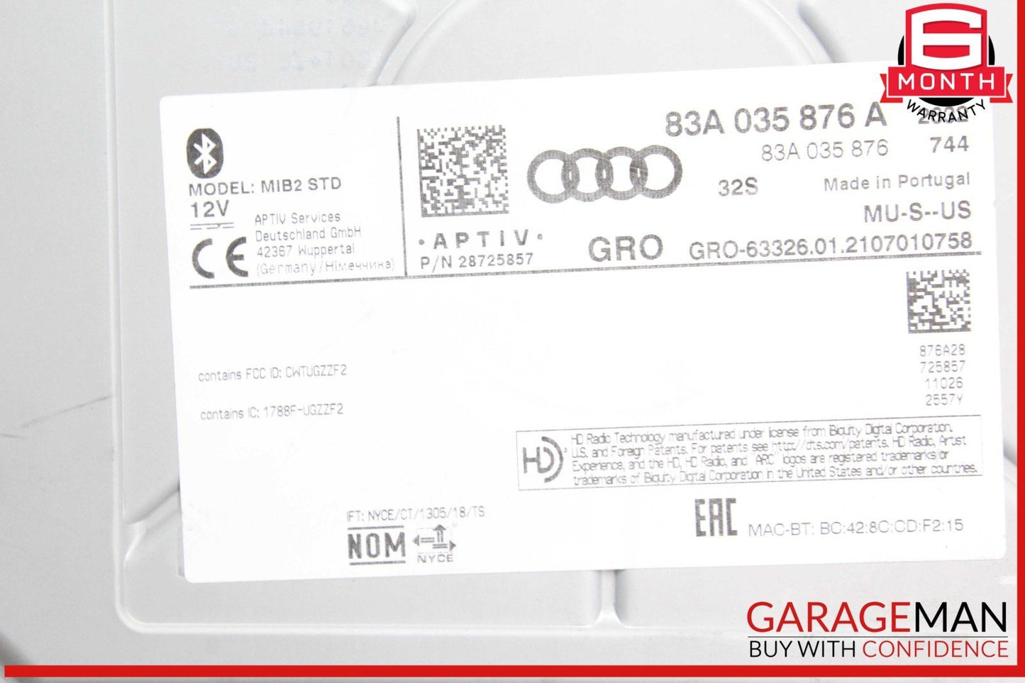 19-24 Audi Q3 A3 Audio Radio SD CD Player Multimedia Receiver 83A035876A OEM