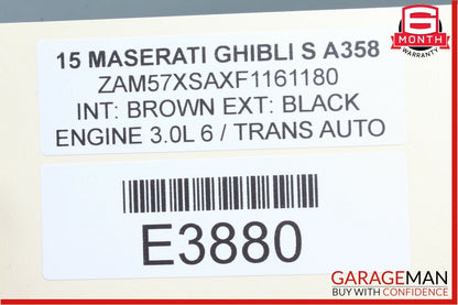 14-17 Maserati Ghibli Rear Right Passenger Trunk Hinge Support Bracket Frame OEM