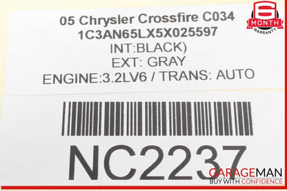 04-08 Chrysler Crossfire Front Right or Left Side Lock Latch Cylinder OEM
