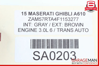 14-17 Maserati Ghibli Right Passenger Side Rocker Skirt Moulding Trim Panel OEM