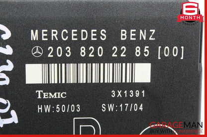 01-07 Mercedes W203 C230 C350 Rear Right Passenger Side Door Control Module Unit
